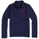 Oakville long sleeve men's polo, Male, Piqué knit of 100% Cotton, Navy, S