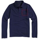 Oakville long sleeve men's polo, Male, Piqué knit of 100% Cotton, Navy, S