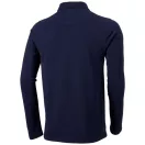 Oakville long sleeve men's polo, Male, Piqué knit of 100% Cotton, Navy, M