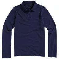   Oakville long sleeve men's polo, Male, Piqué knit of 100% Cotton, Navy, XXL