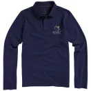 Oakville long sleeve men's polo, Male, Piqué knit of 100% Cotton, Navy, XXXL