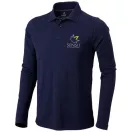 Oakville long sleeve men's polo, Male, Piqué knit of 100% Cotton, Navy, XXXL
