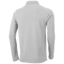 Oakville long sleeve men's polo, Male, Piqué knit of 100% Cotton, Grey melange, XL