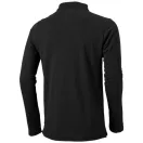 Oakville long sleeve men's polo, Male, Piqué knit of 100% Cotton, solid black, XXXL