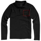 Oakville long sleeve men's polo, Male, Piqué knit of 100% Cotton, solid black, XXXL