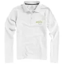 Oakville long sleeve women's polo, Female, Piqué knit of 100% Cotton, White, L