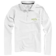   Oakville long sleeve women's polo, Female, Piqué knit of 100% Cotton, White, L
