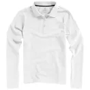 Oakville long sleeve women's polo, Female, Piqué knit of 100% Cotton, White, L
