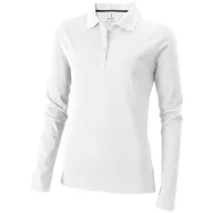   Oakville long sleeve women's polo, Female, Piqué knit of 100% Cotton, White, XL