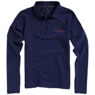  Oakville long sleeve women's polo, Female, Piqué knit of 100% Cotton, Navy, XS