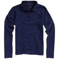   Oakville long sleeve women's polo, Female, Piqué knit of 100% Cotton, Navy, XS