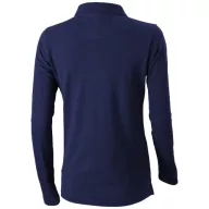   Oakville long sleeve women's polo, Female, Piqué knit of 100% Cotton, Navy, M