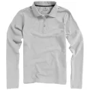 Oakville long sleeve women's polo, Female, Piqué knit of 100% Cotton, Grey melange, XS