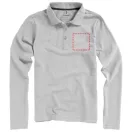 Oakville long sleeve women's polo, Female, Piqué knit of 100% Cotton, Grey melange, XS