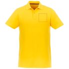 Helios short sleeve men's polo, Male, Piqué knit of 100% Cotton, Yellow, XS