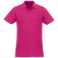   Helios short sleeve men's polo, Male, Piqué knit of 100% Cotton, Magenta, XS