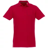   Helios short sleeve men's polo, Male, Piqué knit of 100% Cotton, Red, S
