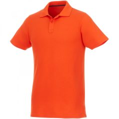   Helios short sleeve men's polo, Male, Piqué knit of 100% Cotton, Orange, S