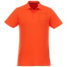 Helios short sleeve men's polo, Male, Piqué knit of 100% Cotton, Orange, M