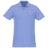   Helios short sleeve men's polo, Male, Piqué knit of 100% Cotton, Light blue, M