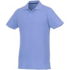   Helios short sleeve men's polo, Male, Piqué knit of 100% Cotton, Light blue, L