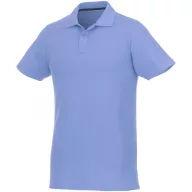   Helios short sleeve men's polo, Male, Piqué knit of 100% Cotton, Light blue, 3XL