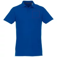   Helios short sleeve men's polo, Male, Piqué knit of 100% Cotton, Blue, M