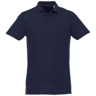   Helios short sleeve men's polo, Male, Piqué knit of 100% Cotton, Navy, 5XL