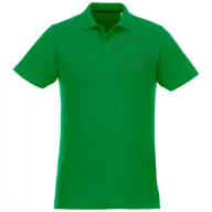   Helios short sleeve men's polo, Male, Piqué knit of 100% Cotton, Fern green  , M