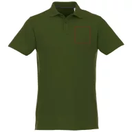   Helios short sleeve men's polo, Male, Piqué knit of 100% Cotton, Army Green, XS