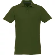   Helios short sleeve men's polo, Male, Piqué knit of 100% Cotton, Army Green, XS