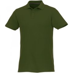   Helios short sleeve men's polo, Male, Piqué knit of 100% Cotton, Army Green, XL