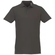   Helios short sleeve men's polo, Male, Piqué knit of 100% Cotton, Storm Grey, XS