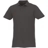   Helios short sleeve men's polo, Male, Piqué knit of 100% Cotton, Storm Grey, M