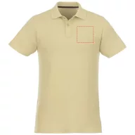   Helios short sleeve men's polo, Male, Piqué knit of 100% Cotton, Light grey, XXL