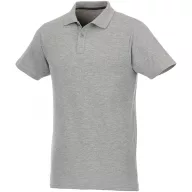   Helios short sleeve men's polo, Male, Piqué knit of 100% Cotton, Heather Grey, M