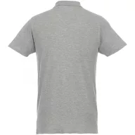   Helios short sleeve men's polo, Male, Piqué knit of 100% Cotton, Heather Grey, L