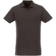   Helios short sleeve men's polo, Male, Piqué knit of 100% Cotton, Heather Charcoal, S