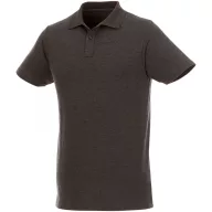   Helios short sleeve men's polo, Male, Piqué knit of 100% Cotton, Heather Charcoal, M