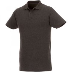   Helios short sleeve men's polo, Male, Piqué knit of 100% Cotton, Heather Charcoal, M