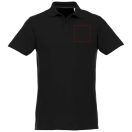 Helios short sleeve men's polo, Male, Piqué knit of 100% Cotton,  solid black, XS