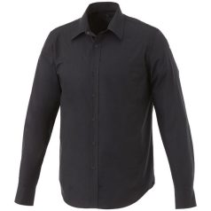   Hamell long sleeve shirt, Male, Poplin of 96% Cotton, 4% Elastane 50x50+40D, 170x72, solid black, XS