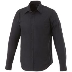   Hamell long sleeve shirt, Male, Poplin of 96% Cotton, 4% Elastane 50x50+40D, 170x72, solid black, XL