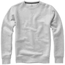 Surrey crew Sweater, Unisex, Knit of 80% Cotton and 20% Polyester, brushed on the inside, Grey melange, L