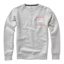 Surrey crew Sweater, Unisex, Knit of 80% Cotton and 20% Polyester, brushed on the inside, Grey melange, XL