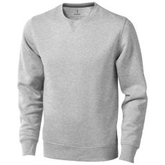   Surrey crew Sweater, Unisex, Knit of 80% Cotton and 20% Polyester, brushed on the inside, Grey melange, XXS