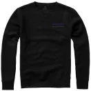 Surrey crew Sweater, Unisex, Knit of 80% Cotton and 20% Polyester, brushed on the inside, solid black, S