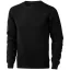 Surrey crew Sweater, Unisex, Knit of 80% Cotton and 20% Polyester, brushed on the inside, solid black, XL