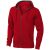 Arora hooded full zip sweater, Male, Knit of 80% Cotton and 20% Polyester, brushed on the inside, Red, L
