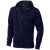 Arora hooded full zip sweater, Male, Knit of 80% Cotton and 20% Polyester, brushed on the inside, Navy, S